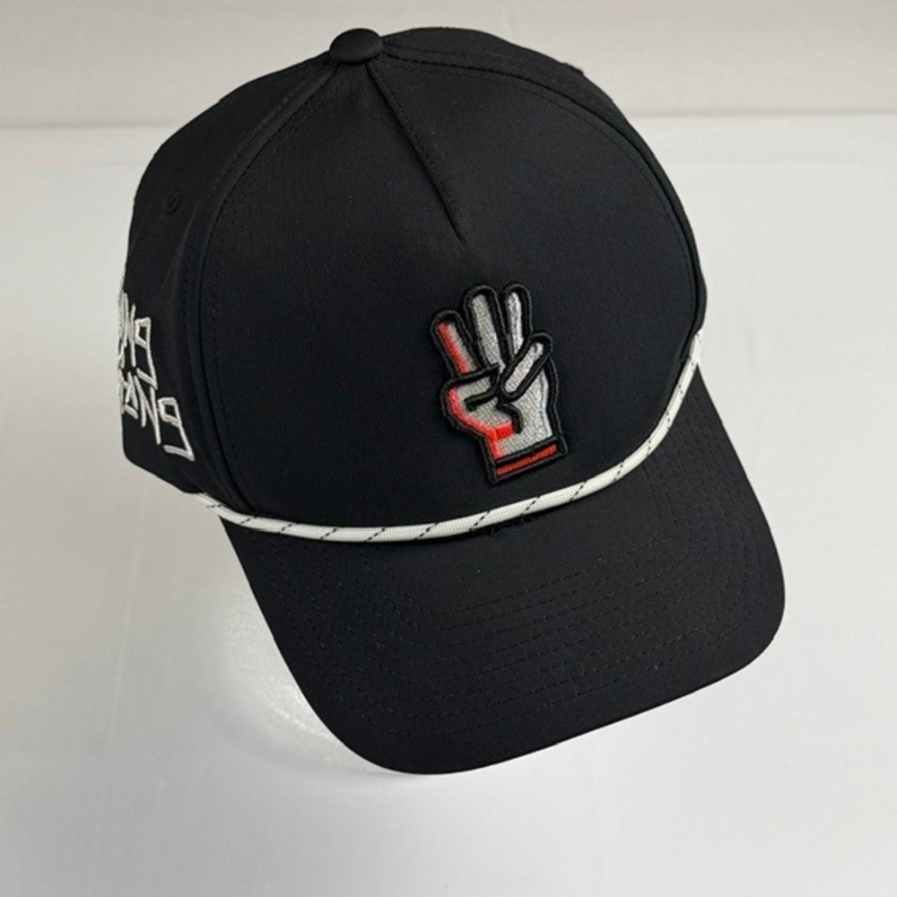 Pacific Headwear P421 Gang Gang Snapback Hat Black Rope Trucker Cap OS